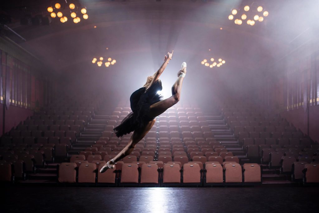 Northern Ballet School student jumping