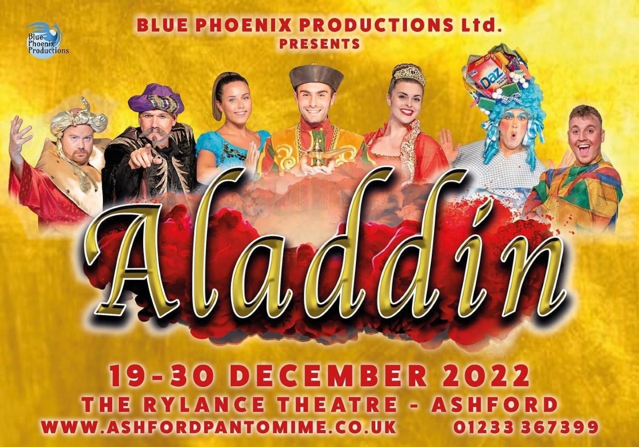 Aladdin 19 - 30 December 2022 poster Blue Phoenix Productions